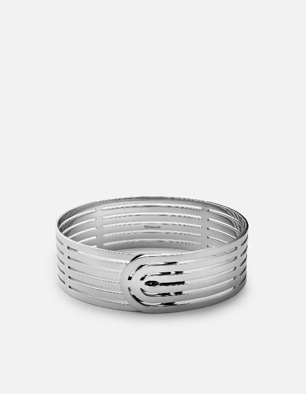 glitter bangles for women -Infinity Cuff, Sterling Silver