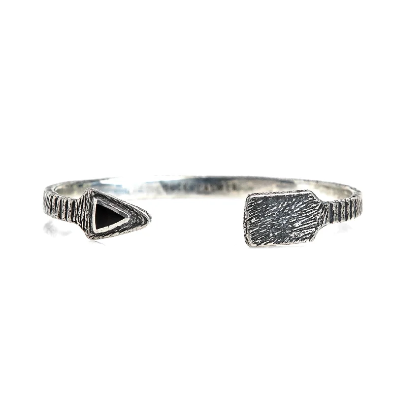 diamond-studded bracelets -Maverick Arrow Cuff