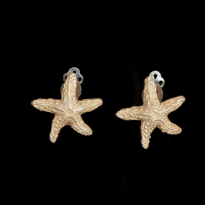 luxury diamond earrings for women -Starfish Earrings - Clip