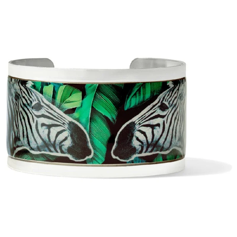 oval bangles for women -Pop Appeal Zebra Duo Cuff