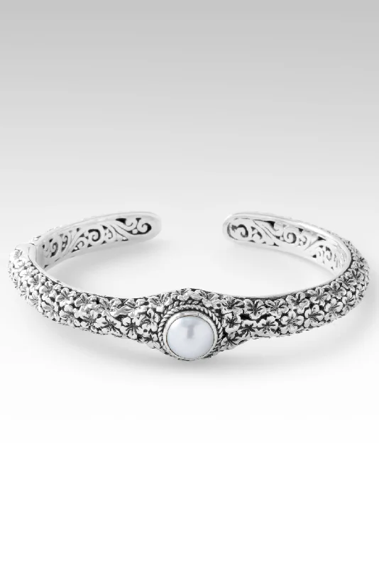 crystal bracelets for women -Love One Another Cuff II™ in Freshwater Pearl