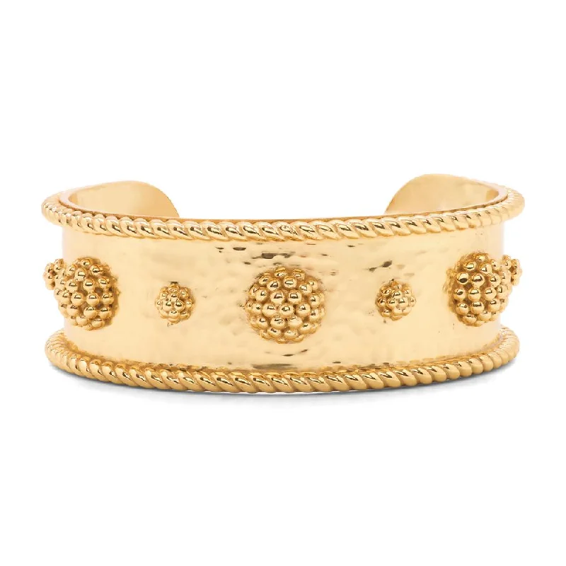 birthstone bracelets for women -Capucine De Wulf Berry Cuff in Hammered Gold