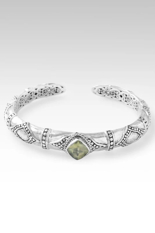 statement bangles for women -Heavenly Whispers Cuff™ in Prehnite