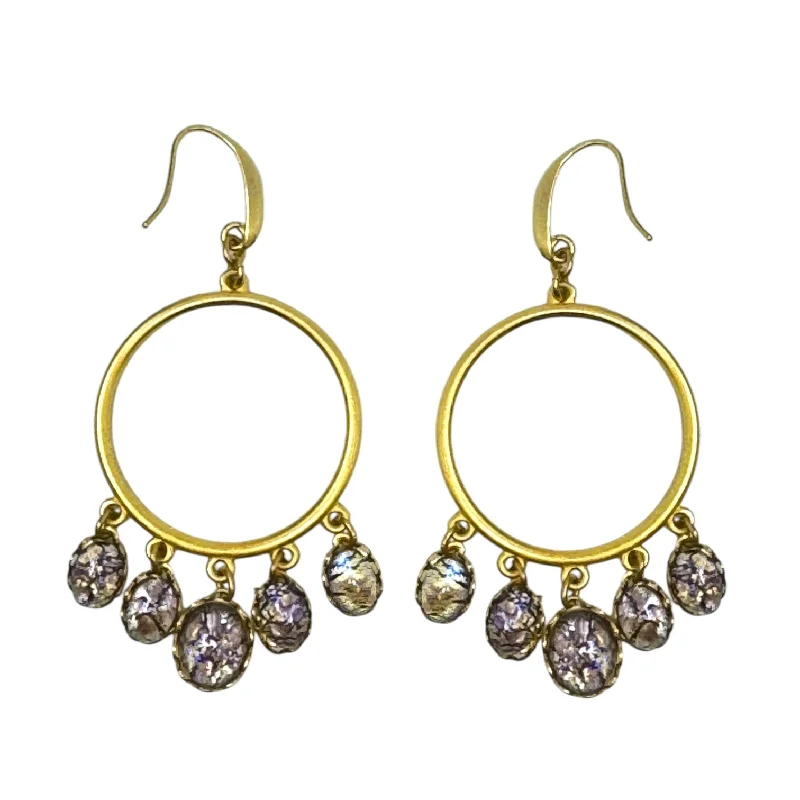 long drop earrings for women -Dangle/drop Hoop Earrings By David Aubrey