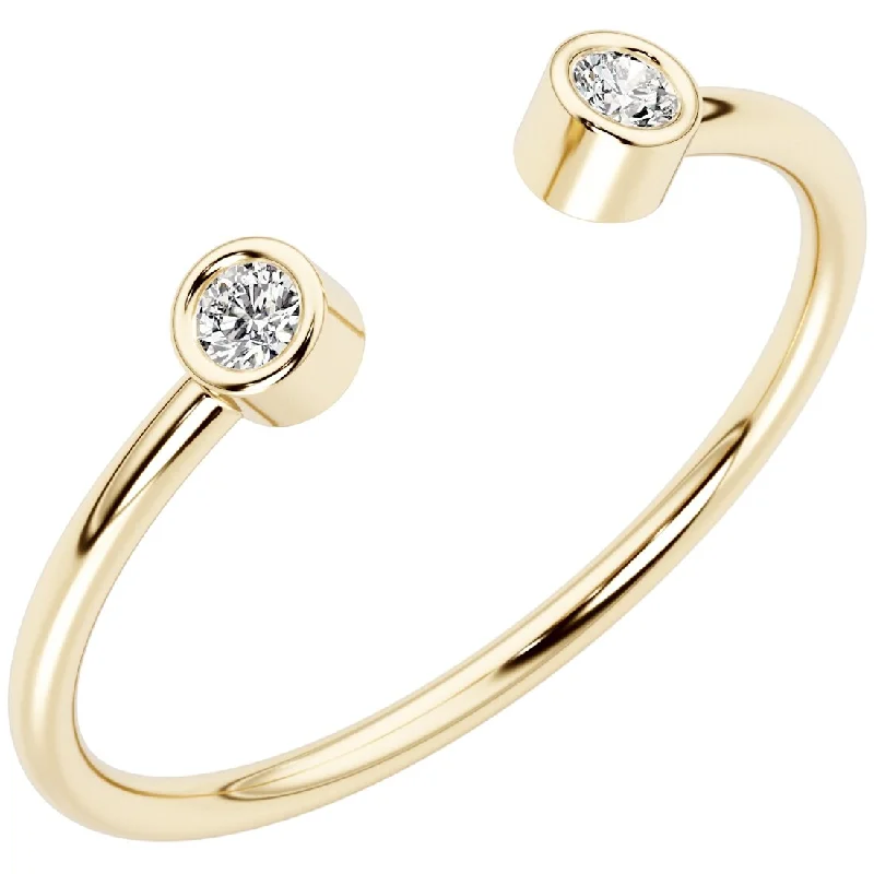 anniversary rings with gemstones -14k Gold Plated Sterling Silver Lab Diamond 1/20 ct Stacking Ring Band