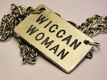 silver chain necklaces for women -Wiccan Woman Statement Platform Necklace