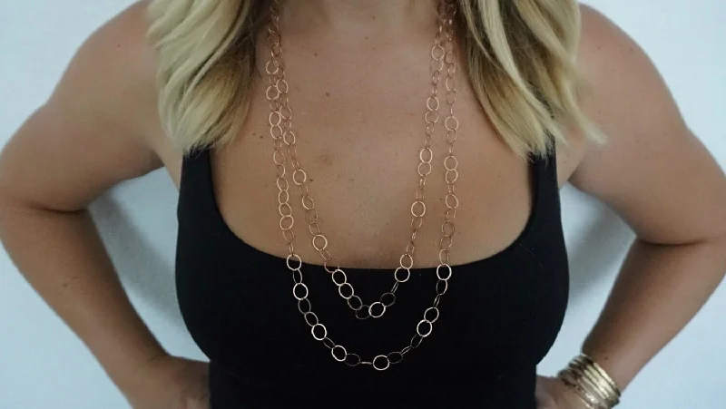 turquoise necklaces for women -5' Rose Gold Link Chain Necklace