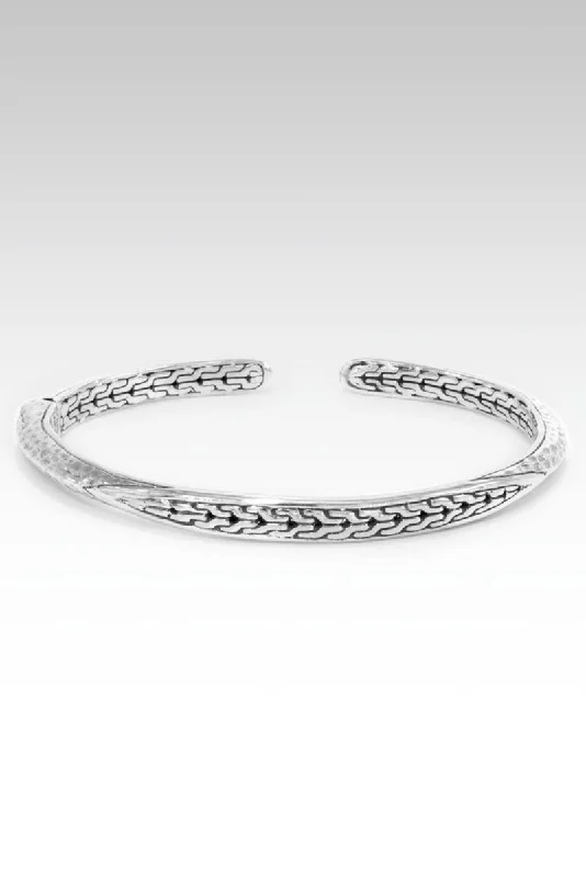 luxury silver bangles -Chains Broken Cuff™ in Chainlink