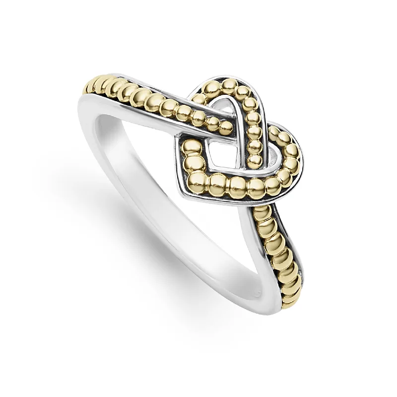 diamond wedding rings for women -Beloved Small Two-Tone Heart Ring