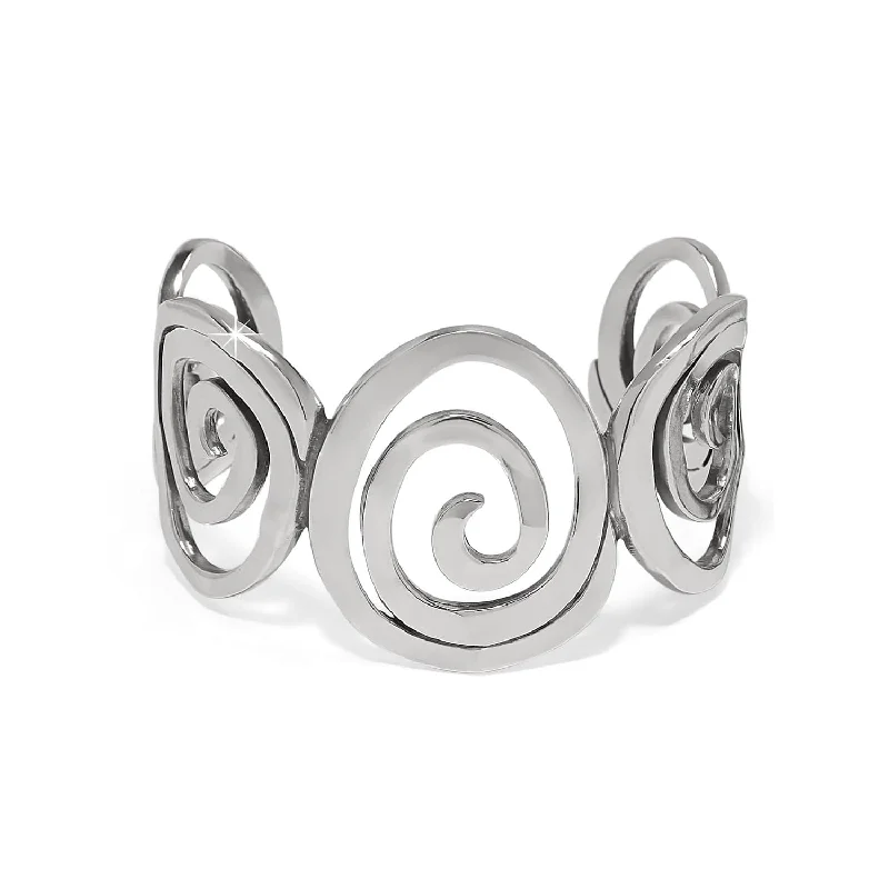 silver-tone bangles for women -Vertigo Vibe Flex Cuff