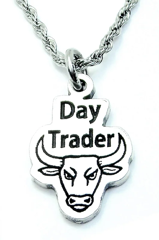 zodiac necklaces for women -Day Trader Bull Single Charm Necklace