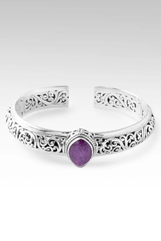 women's silver bracelets -Faithful Walk Cuff™ in Purpurite