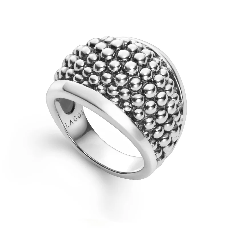 diamond wedding rings for women -Signature Caviar Beaded Statement Ring