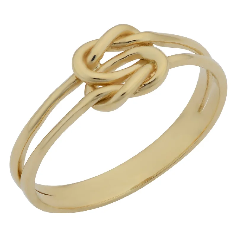 thick gold rings for women -Fremada 14k Yellow Gold High Polish Double Love Knot Ring