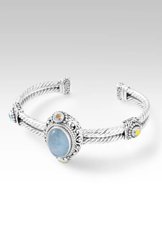 bracelet sets for women -Pure Radiance Cuff™ in Aquamarine