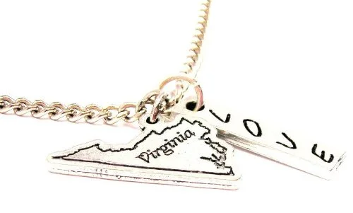 choker necklaces for women -Virginia State Love Stick Necklace