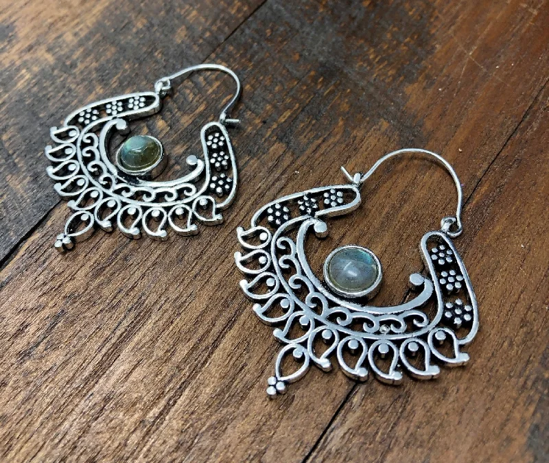 birthstone earrings for women -Labradorite Bohemian Earrings