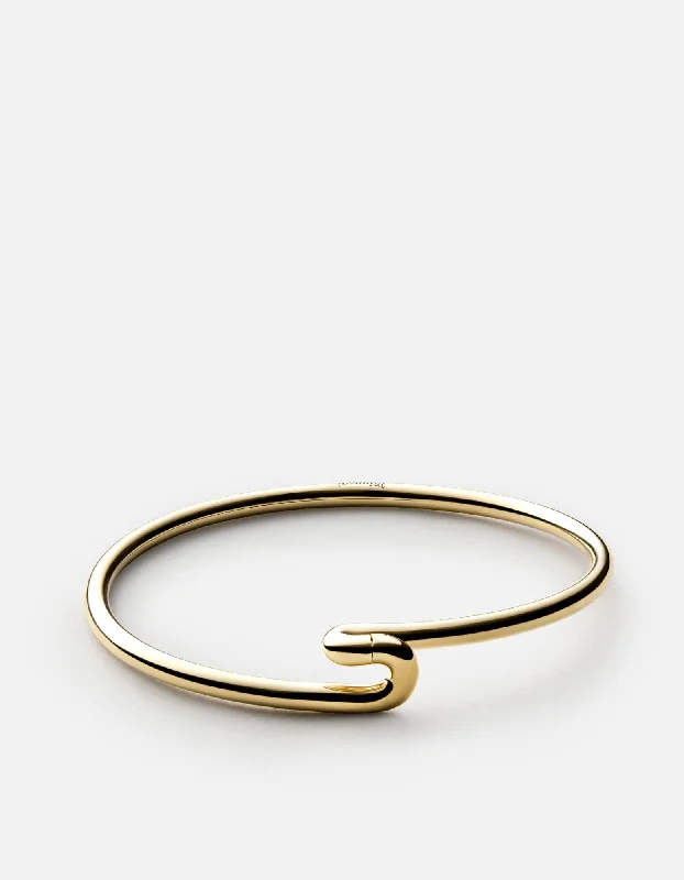 chic leather bangles -Cove Cuff, Gold Vermeil