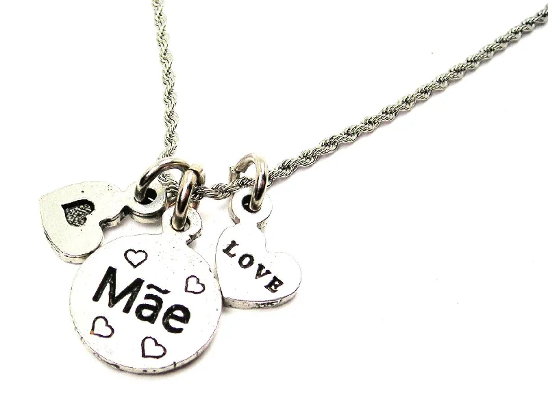 short necklaces for women -Mae Mom In Portuguese Stainless Steel Rope Chain Necklace