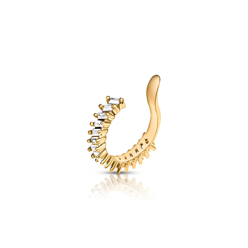 plain gold bangles for women -Priscilla Baguette Ear Cuff