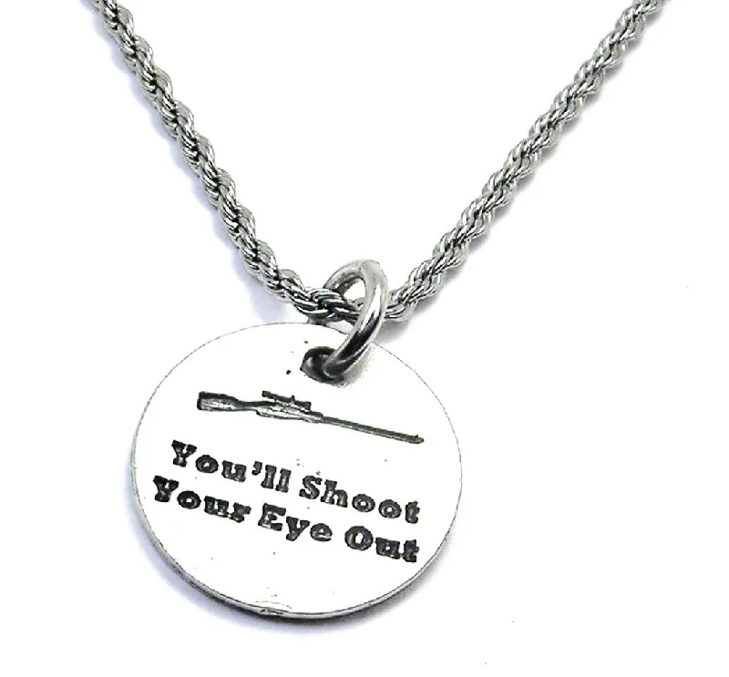 crystal necklaces for women -You'll Shoot Your Eye Out Single Charm Necklace