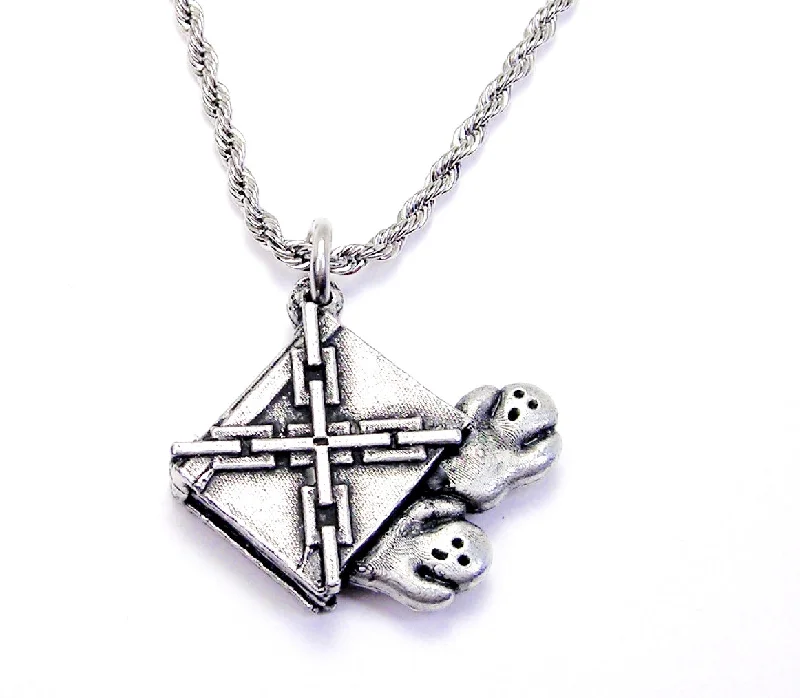 crystal necklaces for women -Haunted Book Single Charm Necklace