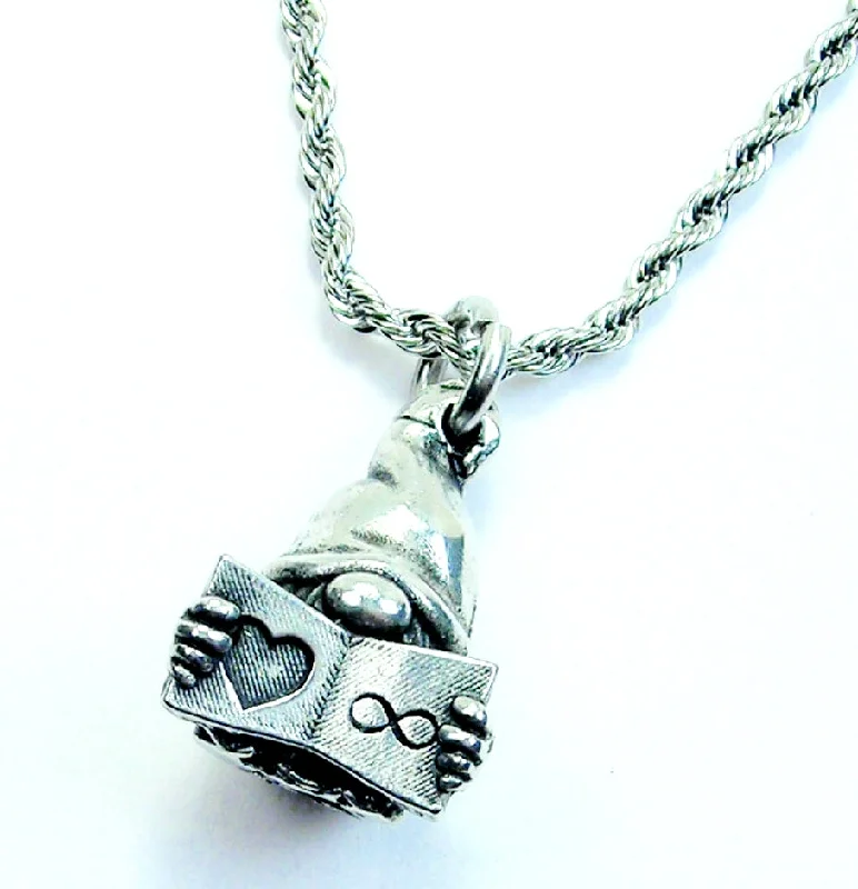 unique necklaces for women -Book Lover Gnome 3D Single Charm Necklace