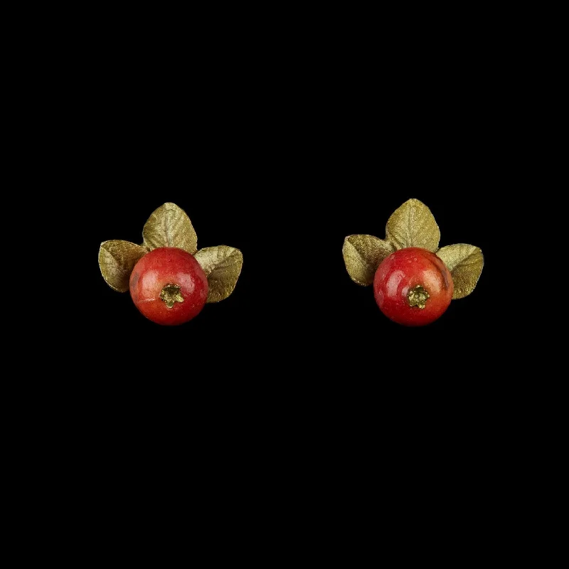 multi-colored earrings for women -Crab Apple Earring - Button Post