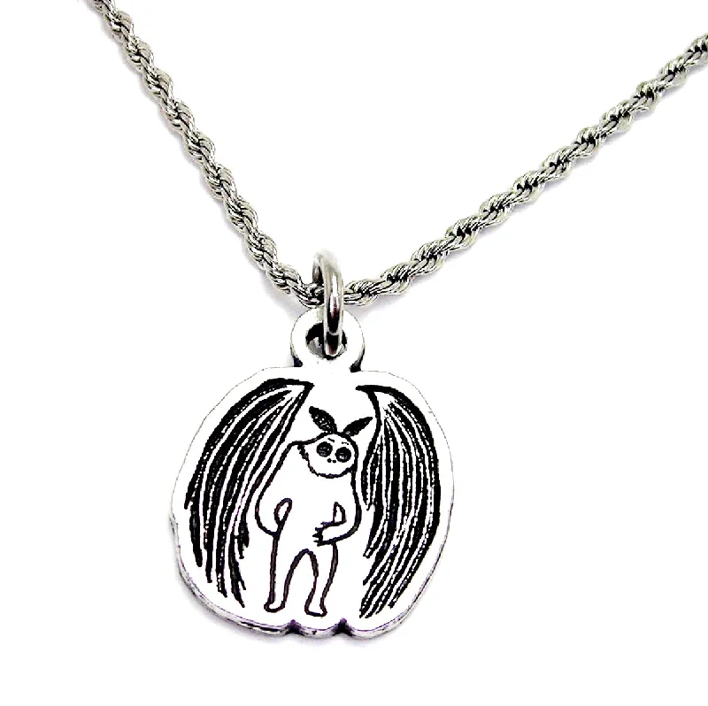 personalized zodiac necklaces -Mothman Single Charm Necklace