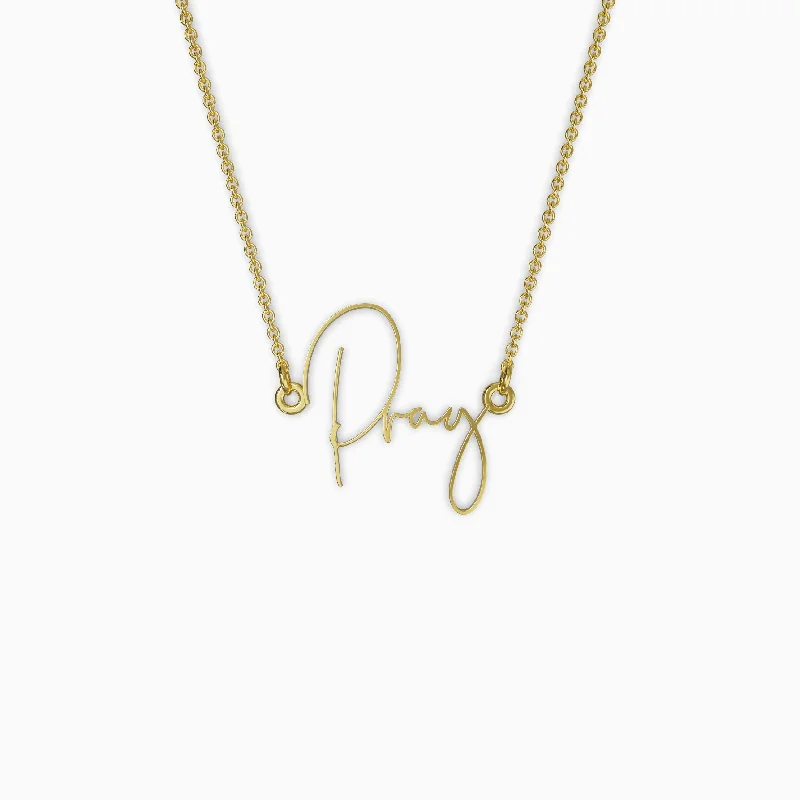 women's gold necklaces -Pray Intention Necklace