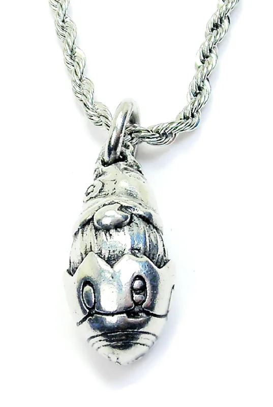 trendy long necklaces for women -Easter Egg Gnome Single Charm Necklace