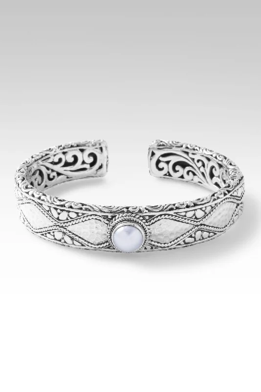 pearl bracelets for women -Eternal Peace Cuff™ in Freshwater Pearl